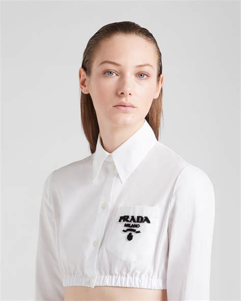 prada cropped shirt|prada tops for women.